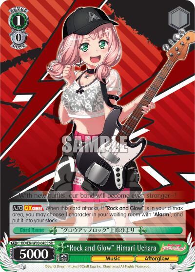 Rock and Glow Himari Uehara SR BD/EN-W03-043S SR BanG Dream! Girls Band Party! MULTI LIVE Card