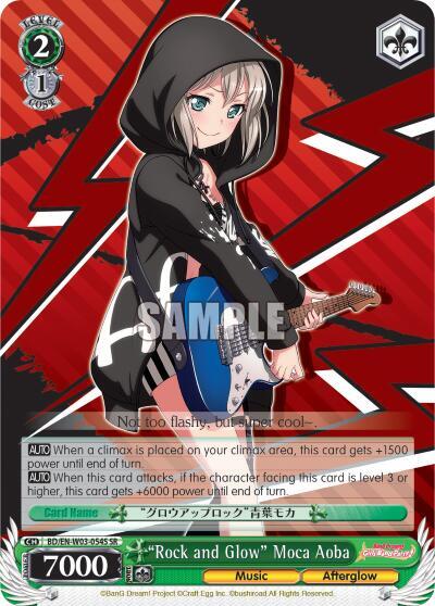 Rock and Glow Moca Aoba SR BD/EN-W03-054S SR BanG Dream! Girls Band Party! MULTI LIVE Card