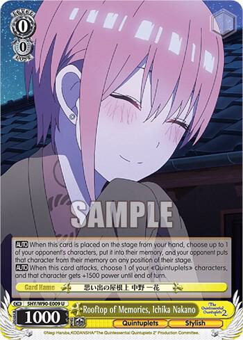 Rooftop of Memories Ichika Nakano 5HY/W90-E009 U The Quintessential Quintuplets 2 Card