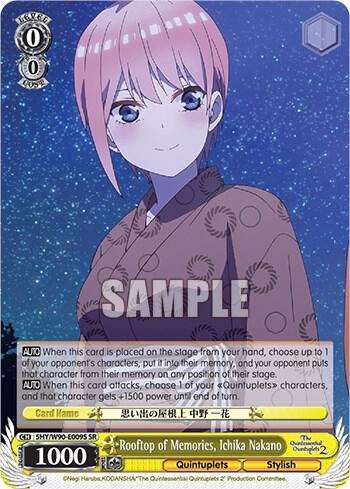 Rooftop of Memories Ichika Nakano SR 5HY/W90-E009S SR The Quintessential Quintuplets 2 Card