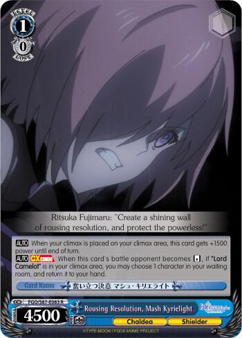 Rousing Resolution Mash Kyrielight FGO/S87-E083 R Fate/Grand Order THE MOVIE Divine Realm of the Round Table: Camelot Card