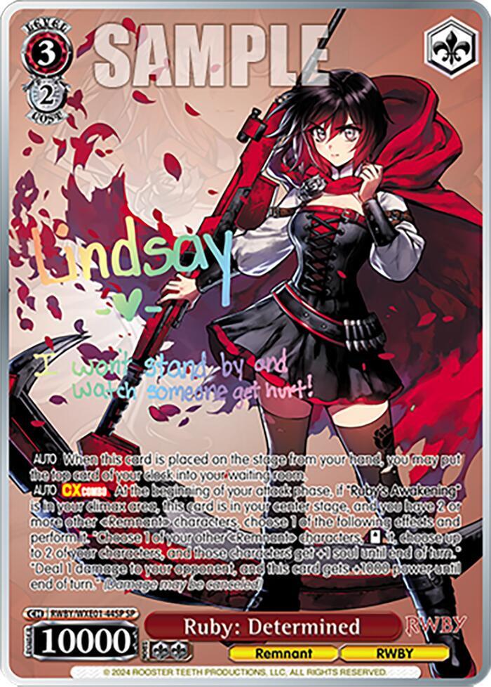 Ruby Determined SP RWBY/WXE01-44SP SP RWBY Premium Booster Card