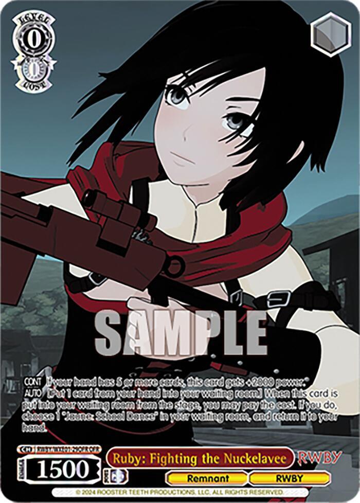 Ruby Fighting the Nuckelavee OFR RWBY/WXE01-29OFR OFR RWBY Premium Booster Card