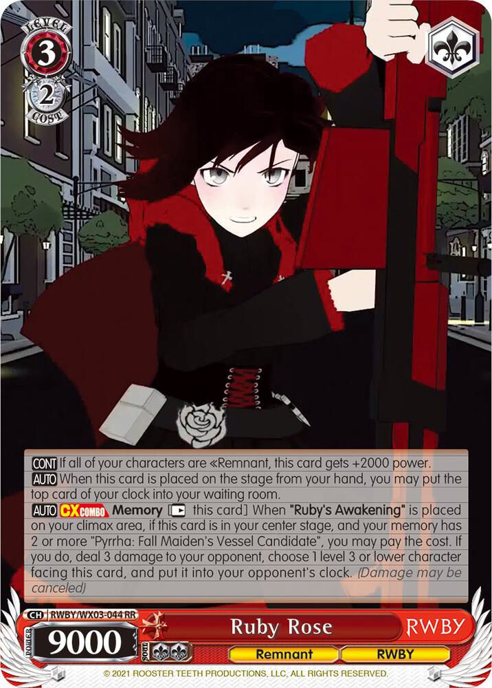 Ruby Rose RWBY/WX03-044 RR RWBY Card