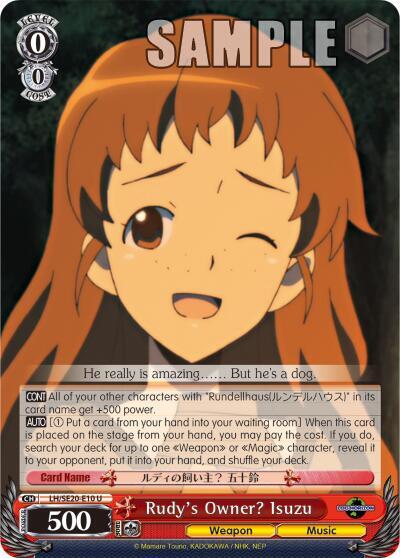 Rudys Owner Isuzu Alternate Art Foil LH/SE20-E10 U LOG HORIZON Card