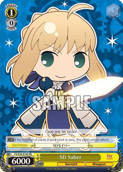 SD Saber FS/S34-E102 PR Fate/stay night [Unlimited Blade Works] Card