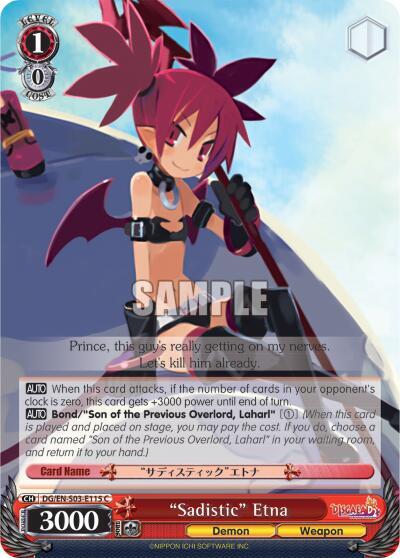 Sadistic Etna DG/EN-S03-E115 C Disgaea Card