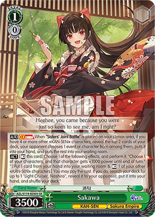 Sakawa SR AZL/S119-E050S SR Azur Lane Vol. 2 Card