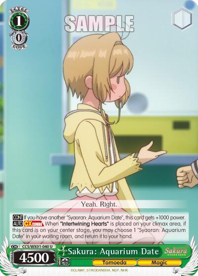 Sakura Aquarium Date CCS/WX01-040 U Cardcaptor Sakura: Clear Card Card