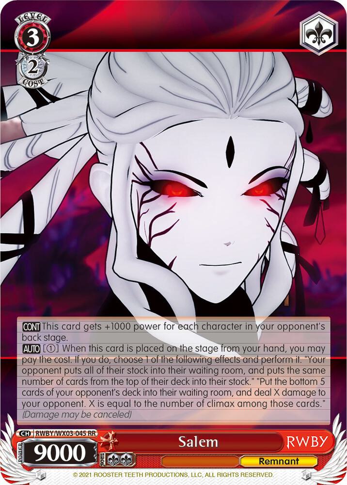 Salem RWBY/WX03-045 RR RWBY Card