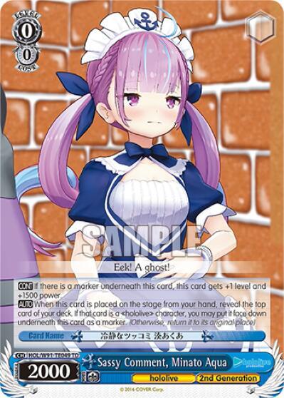 Sassy Comment Minato Aqua HOL/W91-TE049 TD hololive production Card