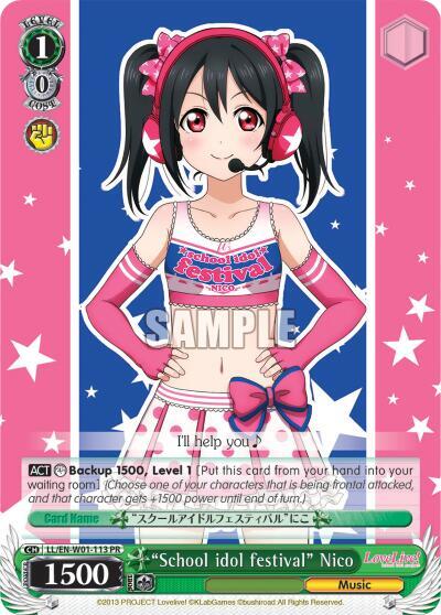 School idol festival Nico LL/EN-W01-113 PR Love Live! DX Card
