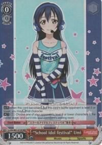 School idol festival Umi RRR LL/EN-W01-072R RRR Love Live! DX Card