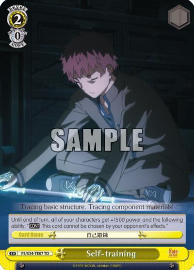 Self training TD FS/S34-TE07 TD Fate/stay night [Unlimited Blade Works] Card