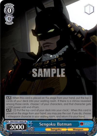 Sengoku Batman SR BNJ/SX01-064S SR Batman Ninja Card