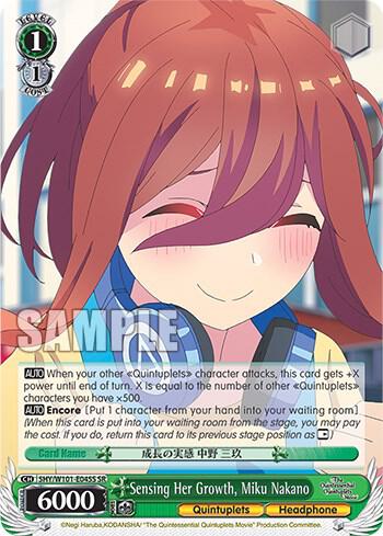 Sensing Her Growth Miku Nakano SR 5HY/W101-E045S SR The Quintessential Quintuplets Movie Card