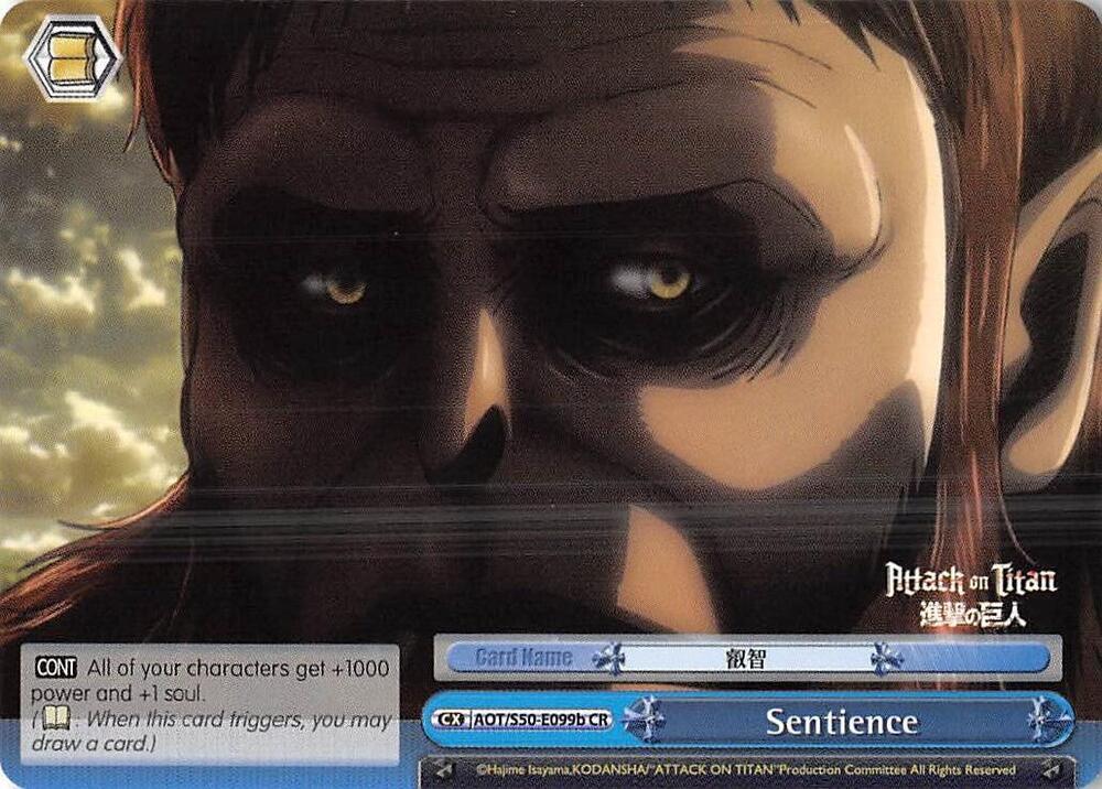 Sentience B AOT/S50-E099b CR Attack on Titan Vol. 2 Card