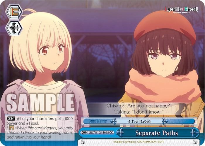 Separate Paths LRC/W105-E098 CC Lycoris Recoil Card