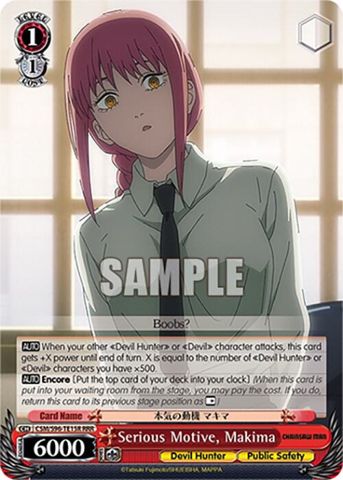 Serious Motive Makima RRR CSM/S96-TE15R RRR Chainsaw Man Card