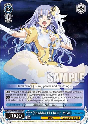 Shaddai El Chai Miku DAL/W99-E086 U Date A Live Vol.2 Card