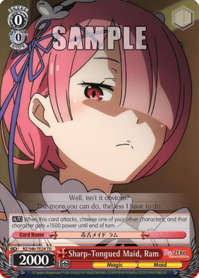 Sharp Tongued Maid Ram RZ/S46-TE24 TD Re:ZERO Card