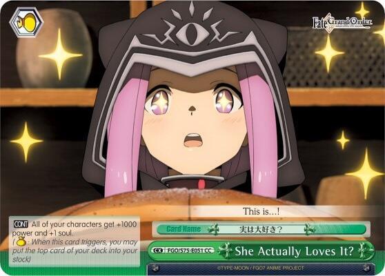 She Actually Loves It FGO/S75-E051 CC Fate/Grand Order Absolute Demonic Front: Babylonia Card