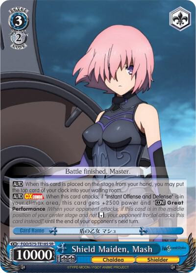 Shield Maiden Mash SR FGO/S75-TE18S SR Fate/Grand Order Absolute Demonic Front: Babylonia Card