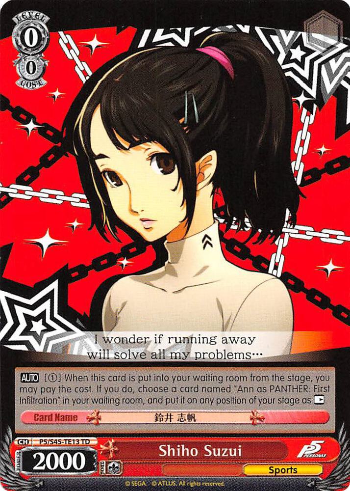 Shiho Suzui P5/S45-TE13 TD Persona 5 Card