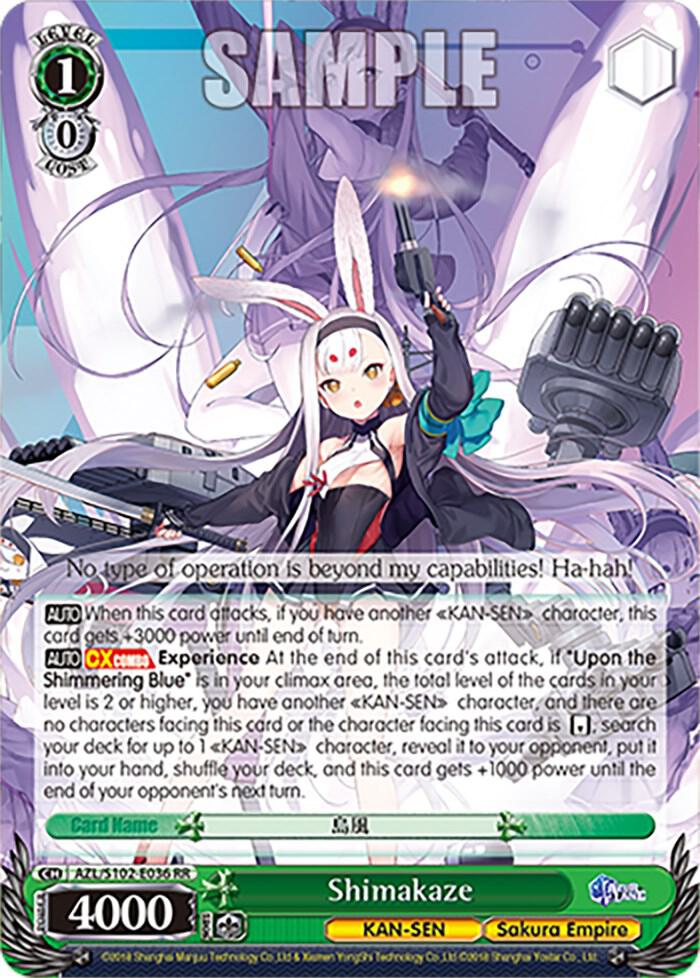 Shimakaze AZL/S102-E036 RR Azur Lane Card