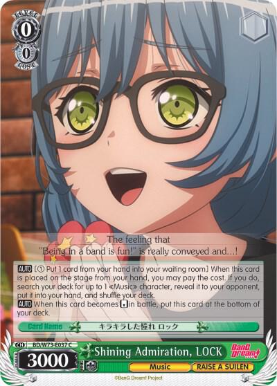 Shining Admiration LOCK BD/W73-E037 C BanG Dream! Vol.2 Card