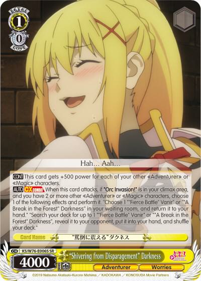 Shivering from Disparagement Darkness SR KS/W76-E006S SR KonoSuba The Movie: Legend of Crimson Card