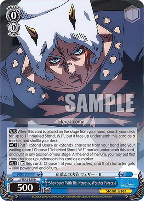 Showdown With His Nemesis Weather Forecast JJ/SE42-E28 N JoJo's Bizarre Adventure: Stone Ocean Premium Booster Card