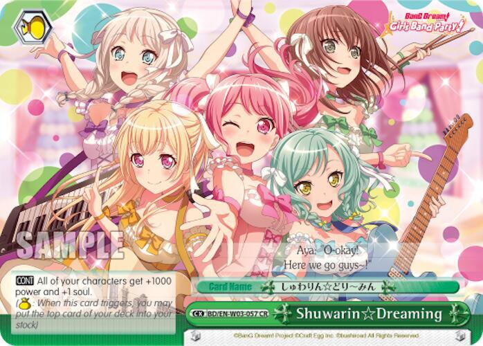 Shuwarin Dreaming BD/EN-W03-057 CR BanG Dream! Girls Band Party! MULTI LIVE Card