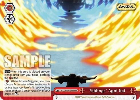 Siblings Agni Kai RRR ATLA/WX04-074R RRR Avatar: The Last Airbender Card