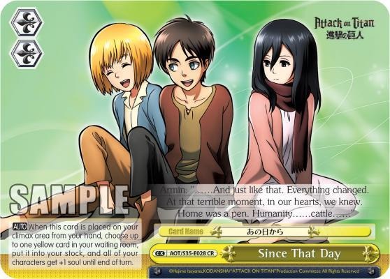 Since That Day AOT/S35-E028 CR Attack on Titan Card