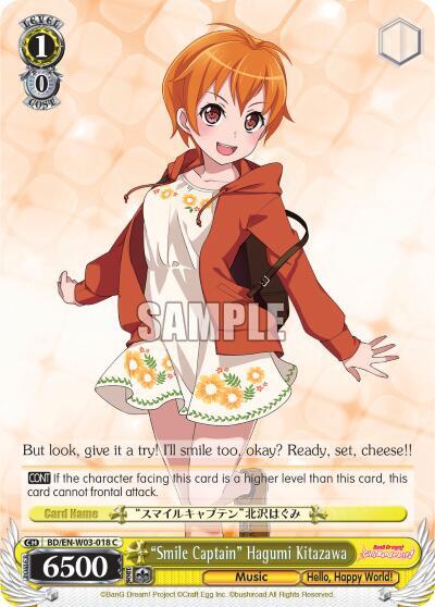 Smile Captain Hagumi Kitazawa BD/EN-W03-018 C BanG Dream! Girls Band Party! MULTI LIVE Card