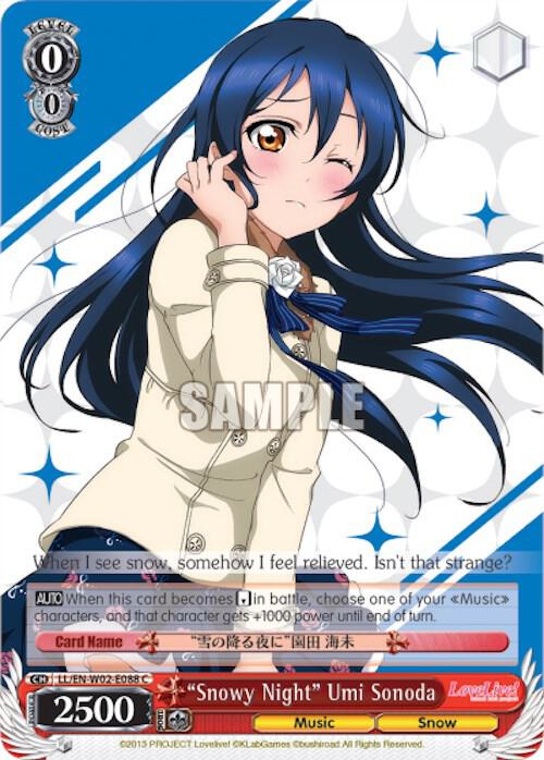 Snowy Night Umi Sonoda LL/EN-W02-E088 C Love Live! DX Vol.2 Card