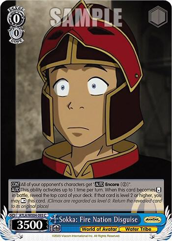 Sokka Fire Nation Disguise ATLA/WX04-093 C Avatar: The Last Airbender Card