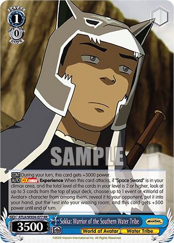 Sokka Warrior of the Southern Water Tribe ATLA/WX04-077 RR Avatar: The Last Airbender Card