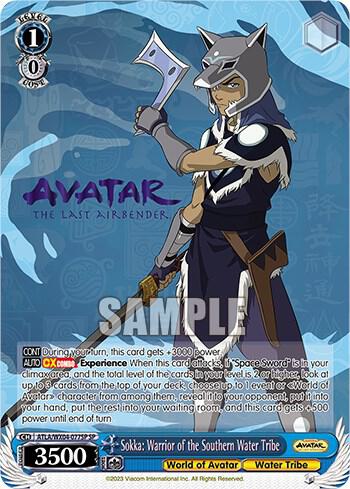 Sokka Warrior of the Southern Water Tribe SP ATLA/WX04-077SP SP Avatar: The Last Airbender Card