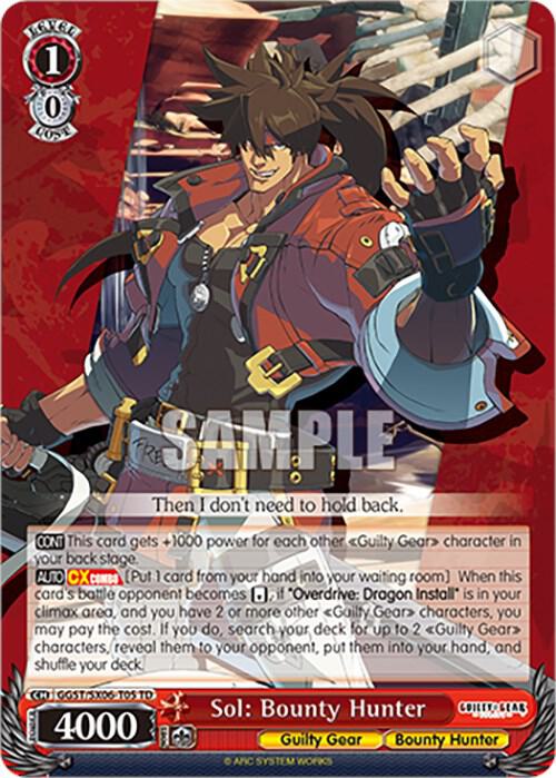 Sol Bounty Hunter GGST/SX06-T05 TD Guilty Gear -Strive- Card