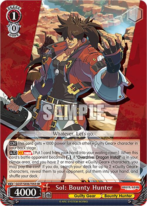 Sol Bounty Hunter SR GGST/SX06-T05S SR Guilty Gear -Strive- Card