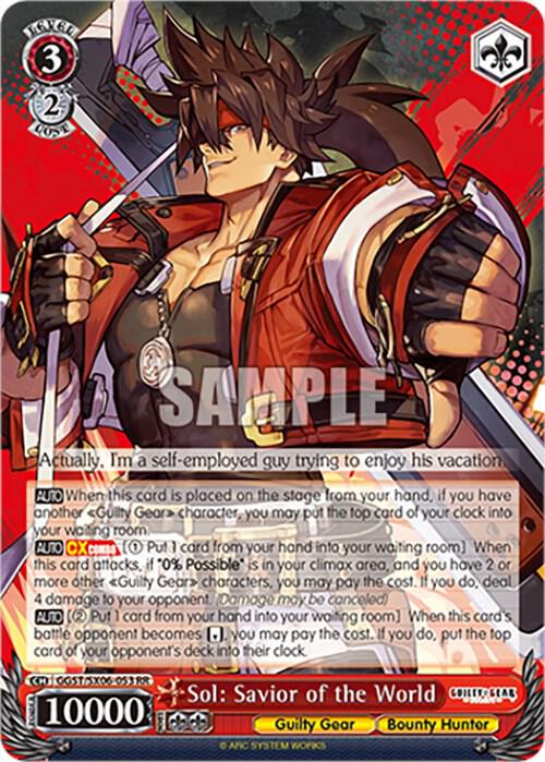Sol Savior of the World GGST/SX06-053 RR Guilty Gear -Strive- Card