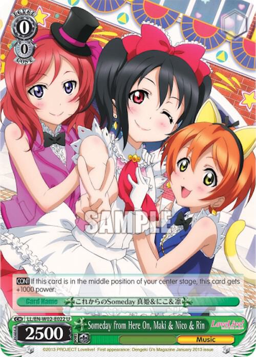 Someday from Here On Maki and Nico and Rin LL/EN-W02-E022 U Love Live! DX Vol.2 Card