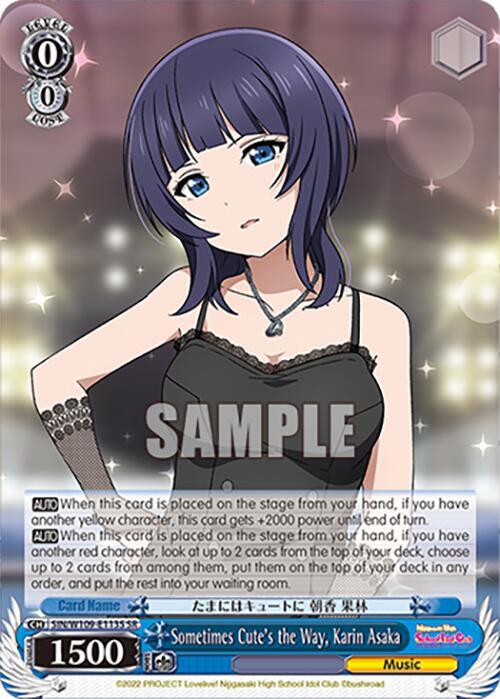 Sometimes Cutes the Way Karin Asaka SR SIN/W109-E113S SR Love Live! School idol festival 2 MIRACLE LIVE! Card