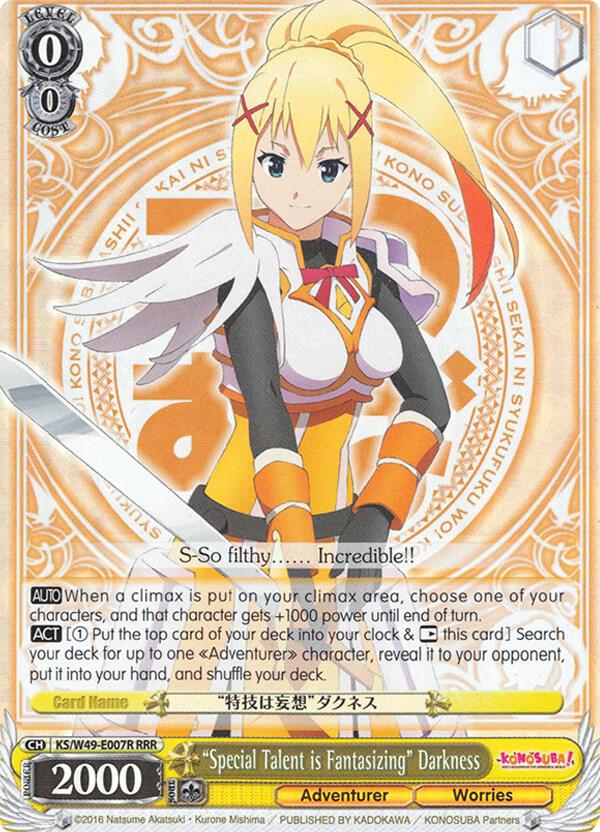 Special Talent is Fantasizing Darkness RRR KS/W49-E007R RRR KonoSuba Card