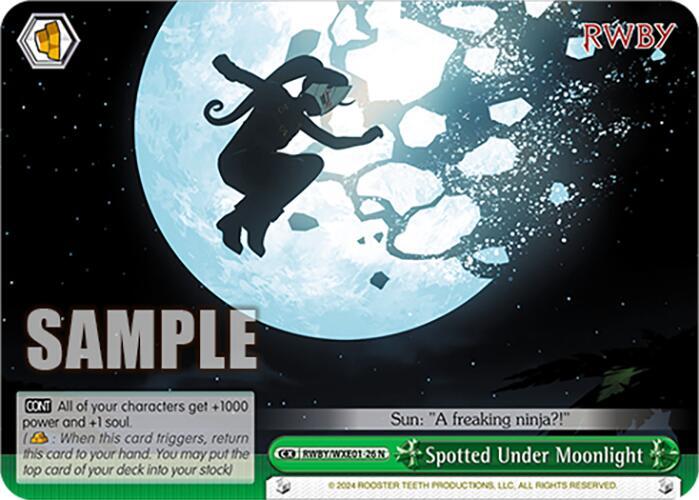 Spotted Under Moonlight RWBY/WXE01-26 N RWBY Premium Booster Card