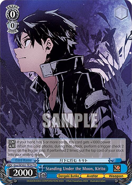 Standing Under the Moon Kirito Gso/WS02-TE34 TD Dengeki Bunko Card