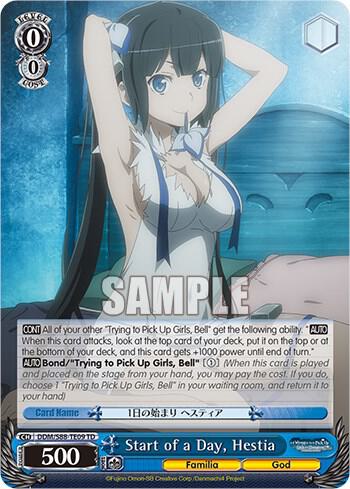 Start of a Day Hestia DDM/S88-TE09 TD Is it Wrong to Try to Pick Up Girls in a Dungeon? Card