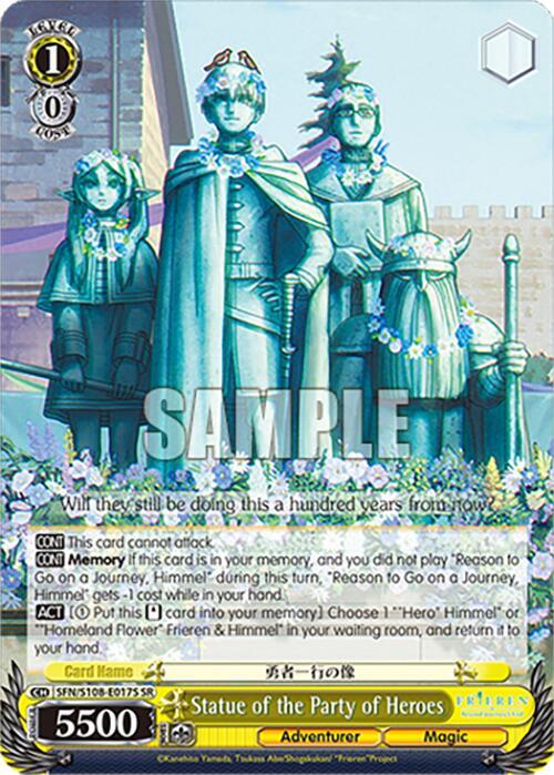 Statue of the Party of Heroes SR SFN/S108-E017S SR Frieren: Beyond Journey’s End Card
